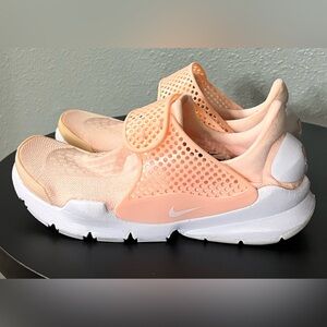 Nike Sock Dart Breathe Peach White Slip-On Sneakers Shoes Casual Lightweight